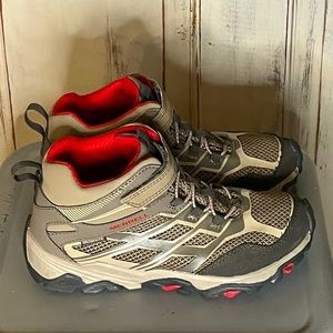 Merrell Kid's Moab FST Mid Waterproof Hiking Boot Boulder 3 3M shoes